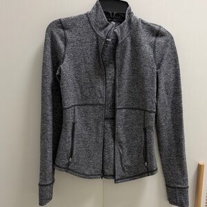 Aritzia Heathered Gray Zip-Up Utility Jacket